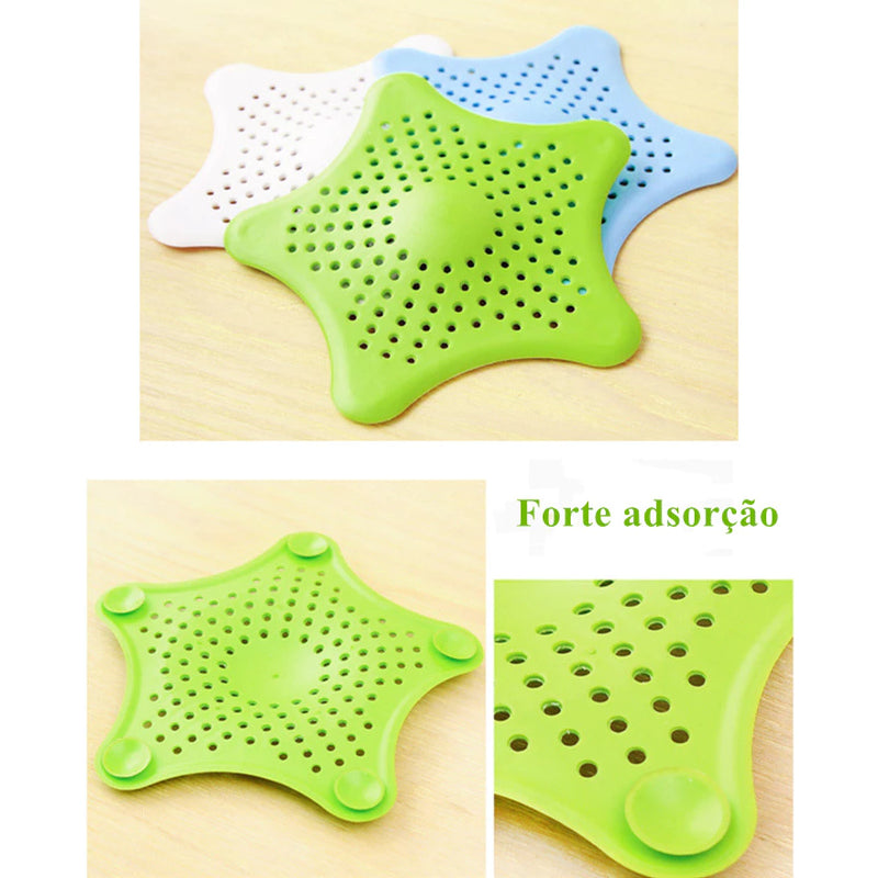 Tampa De Silicone Ralo Pia Tampa Estrela Cozinha Banheiro Universal Filtro